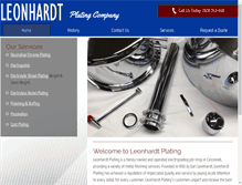 Tablet Screenshot of leonhardtplating.com